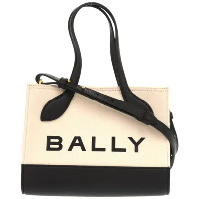 Bally Canvas Black Shoulder Bags In Neutral