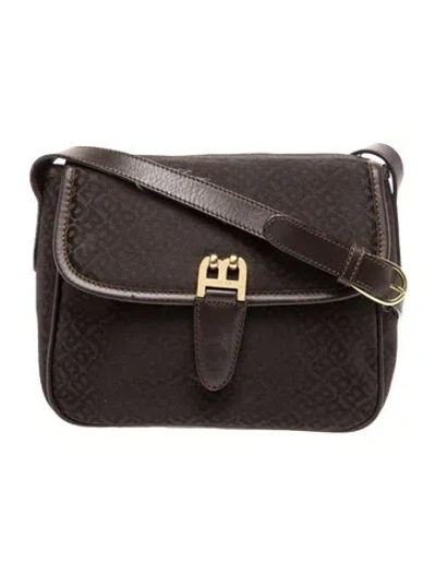 Pre-owned Bally Canvas Crossbody Bag In Black
