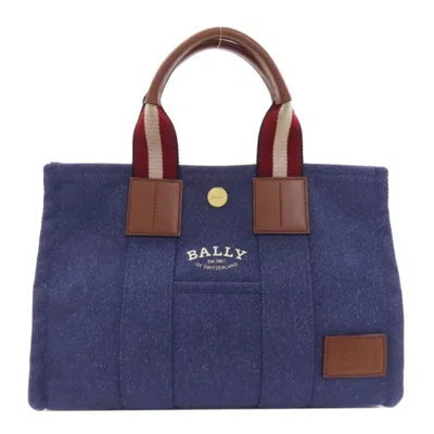 Pre-owned Bally Canvas Handbag () In Blue