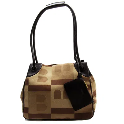 Pre-owned Bally Canvas Leather Shoulder Bag () In Brown
