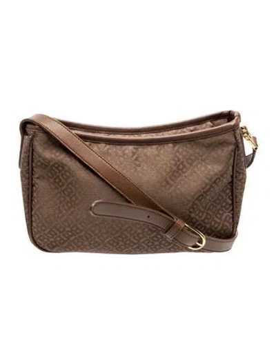 Pre-owned Bally Canvas Shoulder Bag In Brown