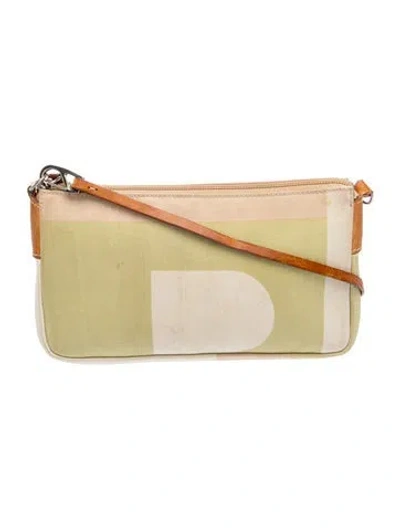 Pre-owned Bally Canvas Shoulder Bag In Neutral