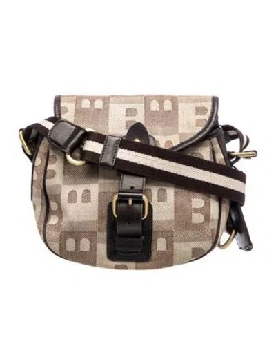 Pre-owned Bally Canvas Shoulder Bag In Neutral