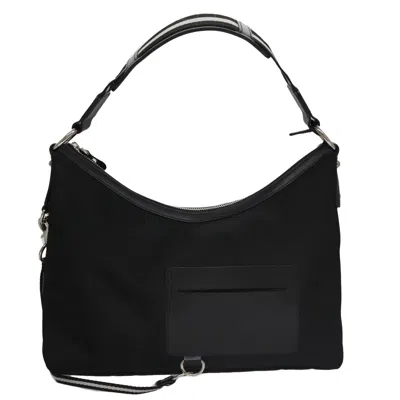 Pre-owned Bally Canvas Shoulder Bag () In Black