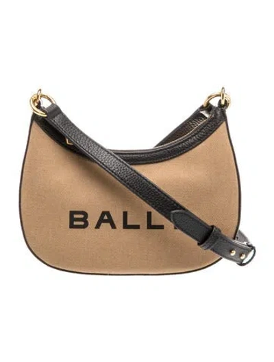 Pre-owned Bally Canvas Shoulder Bag W/ Tags In Neutrals