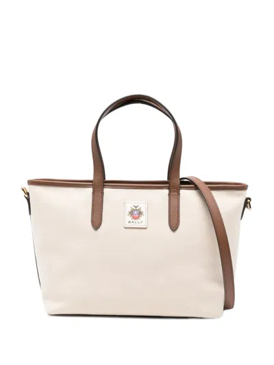 Bally Canvas Tote Bag In Neutral