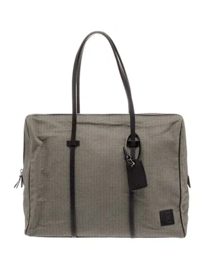 Pre-owned Bally Canvas Tote In Black