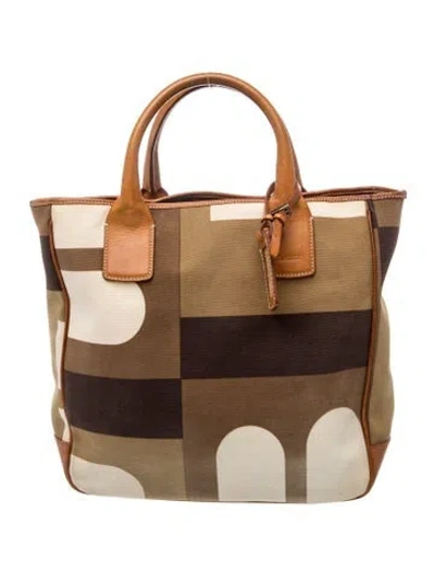Pre-owned Bally Canvas Tote In Brown