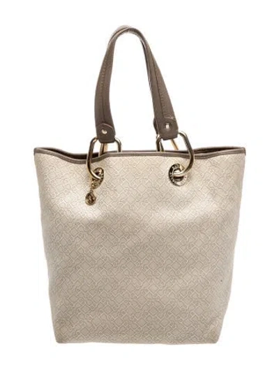 Pre-owned Bally Canvas Tote In Neutral