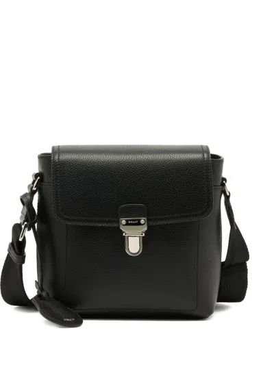 Bally Capitol Grained Leather Crossbody Bag In Black