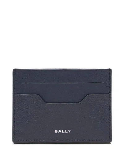 Bally Capitol Leather Card Holder In Blue