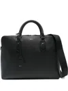 Bally Capitol Leather Top-handle Briefcase In Black