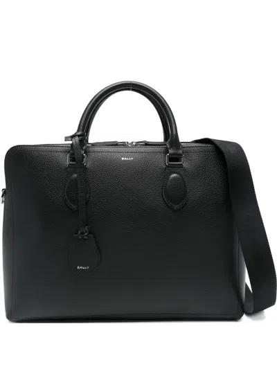 Bally Capitol Leather Top-handle Briefcase In Black