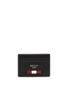 BALLY CARD HOLDER IN GRAINED LEATHER WITH LOGO