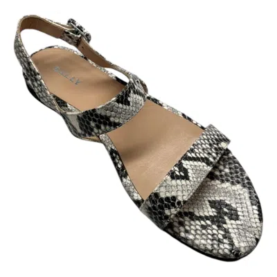 Bally Carlas 6234088 Women's Animal Print Leather Flat Sandals Size 6 In Multi