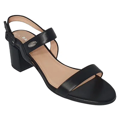 Bally Carlas 6234126 Women's Black Lamb Leather Heeled Sandals
