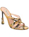 Bally Carolyn 105 Snake-embossed Leather Sandal In Yellow