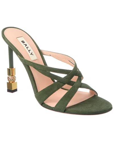 Bally Carolyn 105 Suede Sandal In Green
