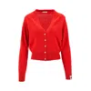 Bally Buttoned V-neck Cardigan In Red