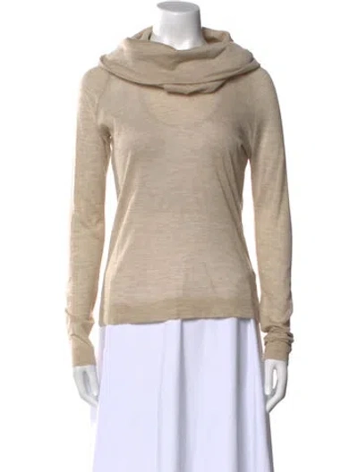 Pre-owned Bally Cashmere Cowl Neck Sweater In Neutral
