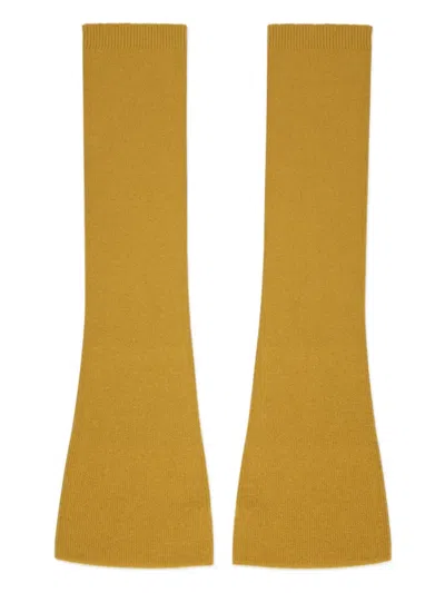 Bally Cashmere Legwarmers In Yellow