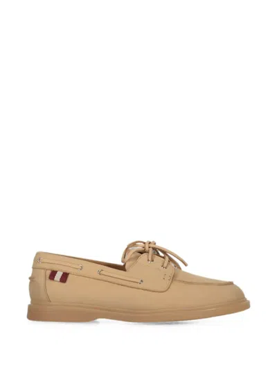 Bally Casual Loafers In Leather In Brown
