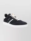 Bally Casual Round Toe Low Sneakers With Stripe In Black