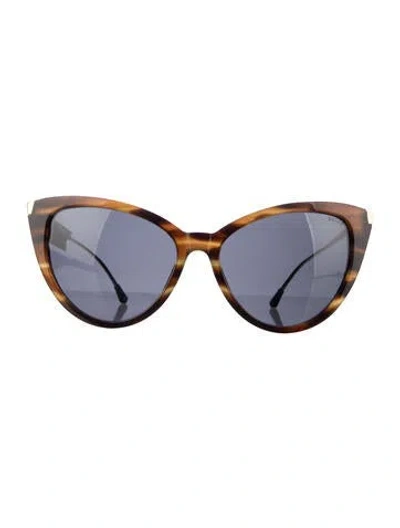 Pre-owned Bally Cat-eye Tinted Sunglasses In Brown