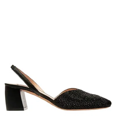 Bally Celie 55 Crystal Embellished Block Heel Leather Pumps In Multi
