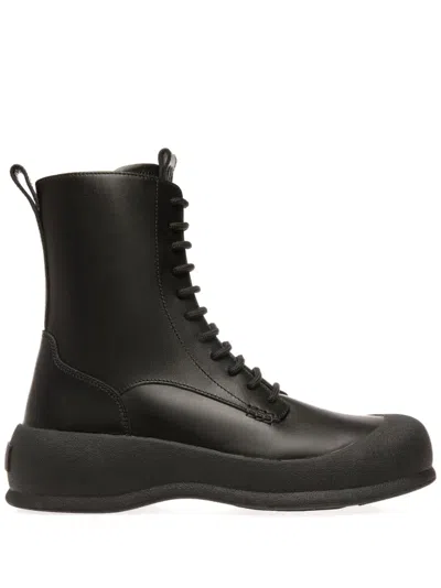 Bally Celsyo Leather Boots In Schwarz