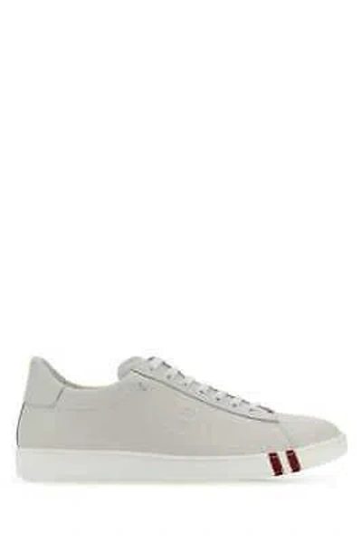 Pre-owned Bally Chalk Leather Asher Sneakers In F607