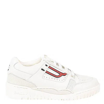 Bally Champion Kuba Leather Sneakers In White