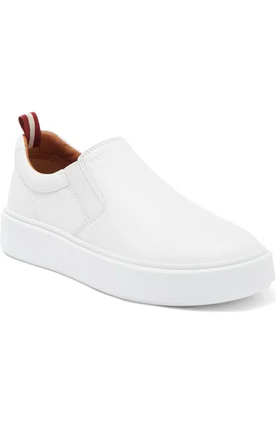 Bally Charles 6240397 Men's White Lamb Leather Sneakers