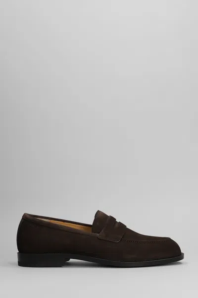 Bally Charney U Loafers In Brown Suede