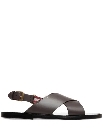 Bally Chateau Crisscross Ribbon Sandals In Black