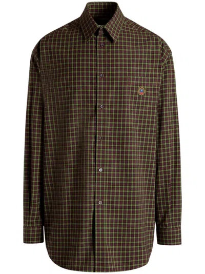 Bally Check-pattern Shirt In Pink