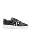 Bally Check-print Low-top Sneakers In Black