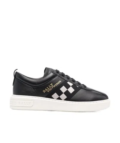Bally Check-print Low-top Sneakers In Black