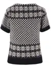 Bally Checked Knit Top In 黑色