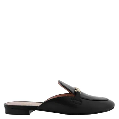 Bally Christiana Nappa Leather Slippers In Black
