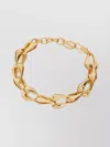 Bally Chunky Chain Link Bracelet In Metallic Brass