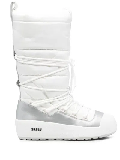 Bally Stiefel Mit Dicker Sohle 35mm In White