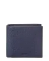 Bally City Leather Bifold Wallet In Blue