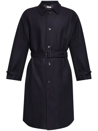 Bally Classic-collar Trench Coat In Navy