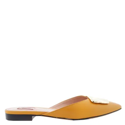 Bally Claudie Lizzie Leather Mules In Orange