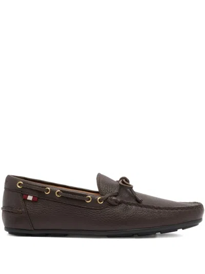 Bally Clay Driver Loafers In Brown