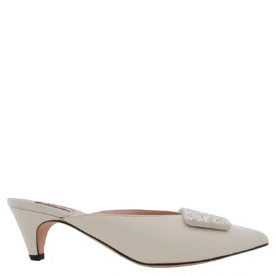Bally Claye Silvey 55 Leather Mules In Neutral