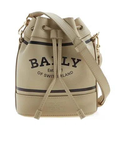 Bally Cleo Logo Shoulder Bag In Nude