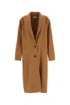 Bally Cappotto In Misto Lana Caramello Donna In Brown