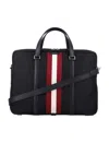 Bally Code Briefcase In Black+palladio